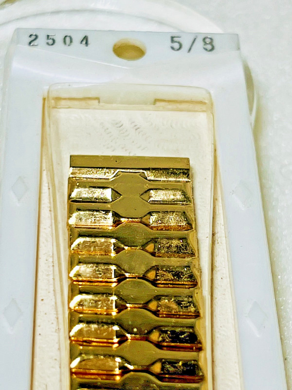 Vintage Topps Gold Tone Expansion Band Clip Fast End 16mm 5/8 New Old Stock 2504 gallery