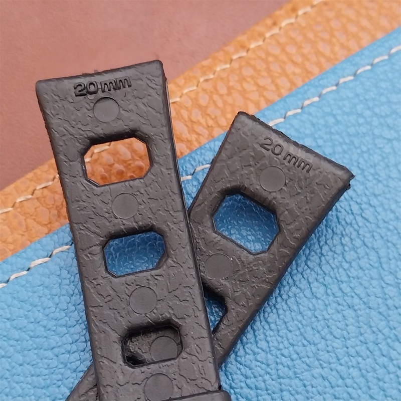 Vintage 20mm Classic Skindiver Black Unused Aqua GS Watch Strap & Black Buckle gallery