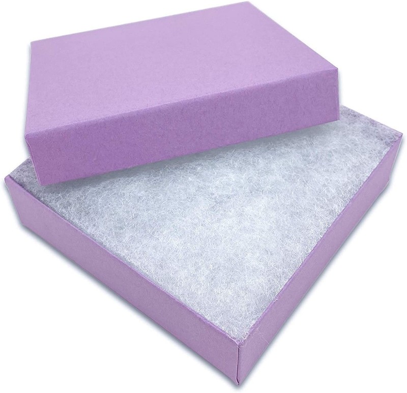 RJ Displays 6 Pack Cotton Filled Purple Color Cardboard Inches,