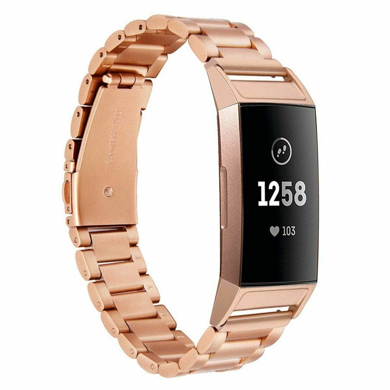 Stainless Steel Metal Watch Band Strap Wristband For Fitbit Charge 4/3/SE gallery