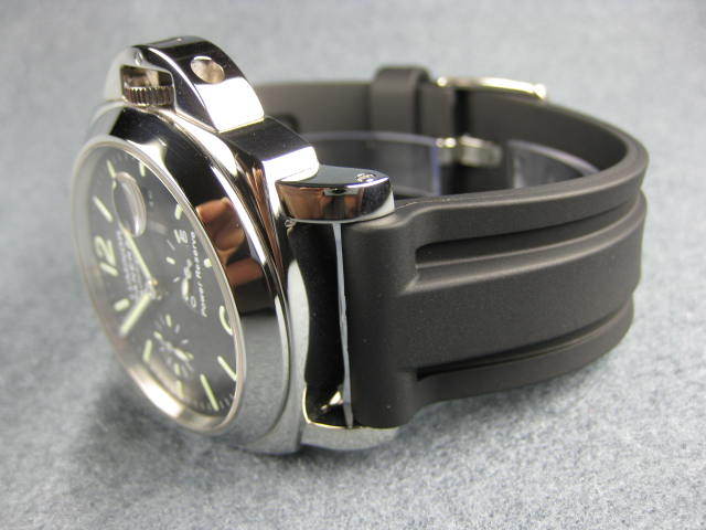 26mm HQ Black Soft Rubber Diver Strap Watch Band for fits PANERAI 44mm case x1