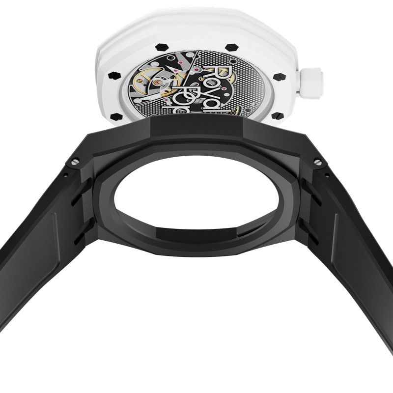 Silicone Band+Bioceramic Case With Back Cover For Swatch X AP Royal Pop Mod Kit gallery