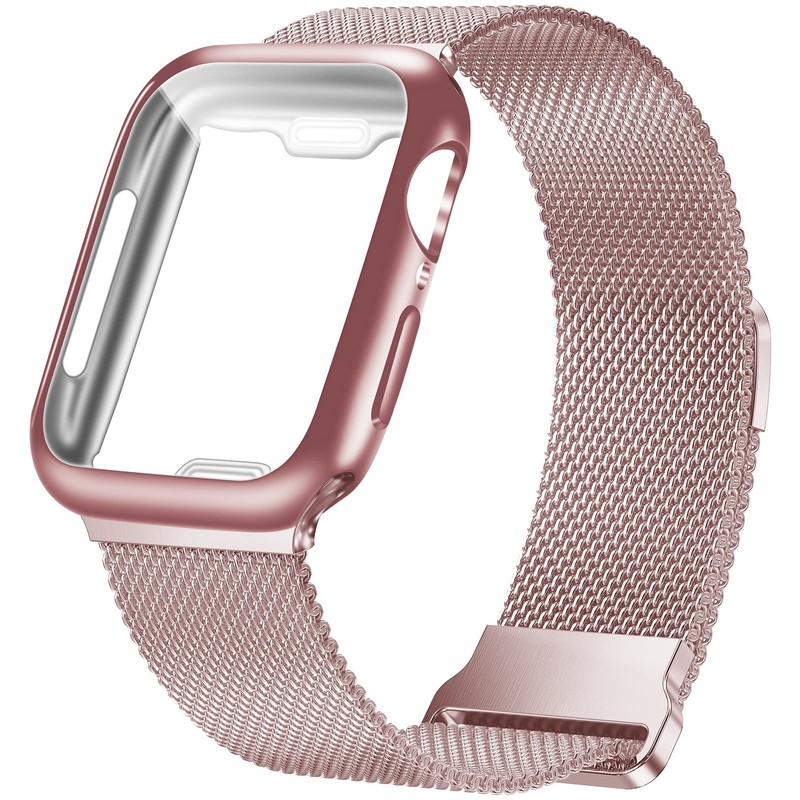 Metal Magnetic Bands Compatible for Apple Watch Band 45mm with Case, Stainles…