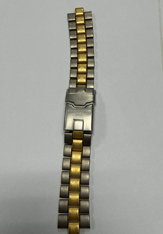 Breitling Titanium Plated Gold 20MM Bracelet... Endpieces Not Included # e12075