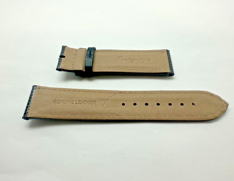Montegrappa Black Genuine Leather Watch Band Strap 21mm x 20mm gallery