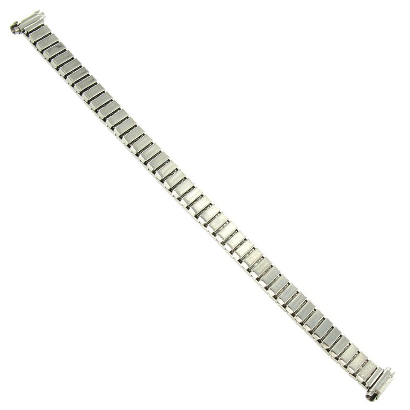 8-10mm Milano Silver Tone Stainless Steel Twist-O-Flex Ladies Watch Band gallery