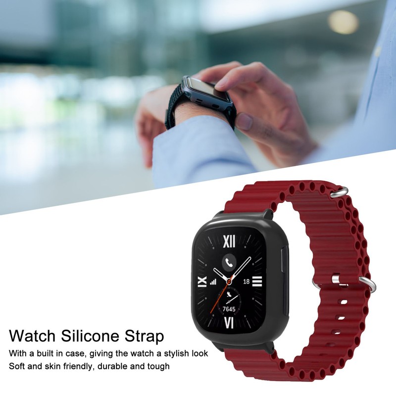 Watch Silicone Strap With Built In PC Case Fashionable Adjustable Wristband For gallery