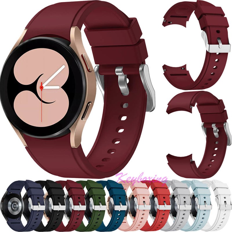 For Samsung Galaxy Watch 4 40mm 44mm Classic 42mm 46mm Silicone Wrist Band Strap