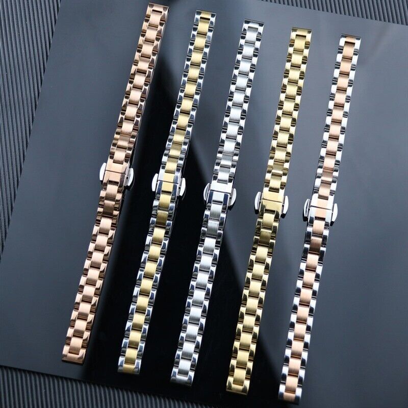 Womens Ladies Stainless Steel Watch Band Strap Bracelet 10 12 14 16 18 20 22mm gallery