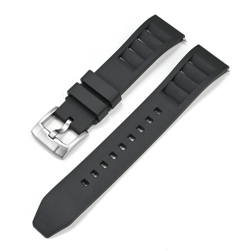 Premium 19mm 20mm 21mm 22mm 24mm FKM Dustproof Bracelet Rubber Watch Band Strap