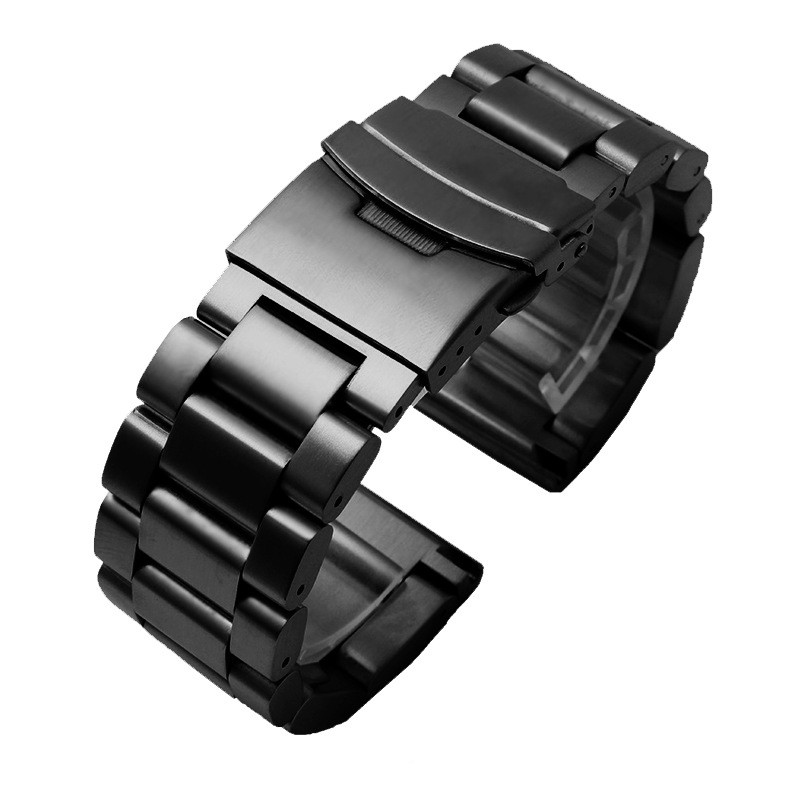 5.7mm Thick Heavy Men’s Stainless Steel Watch Strap Band 22 24 26mm Watchband