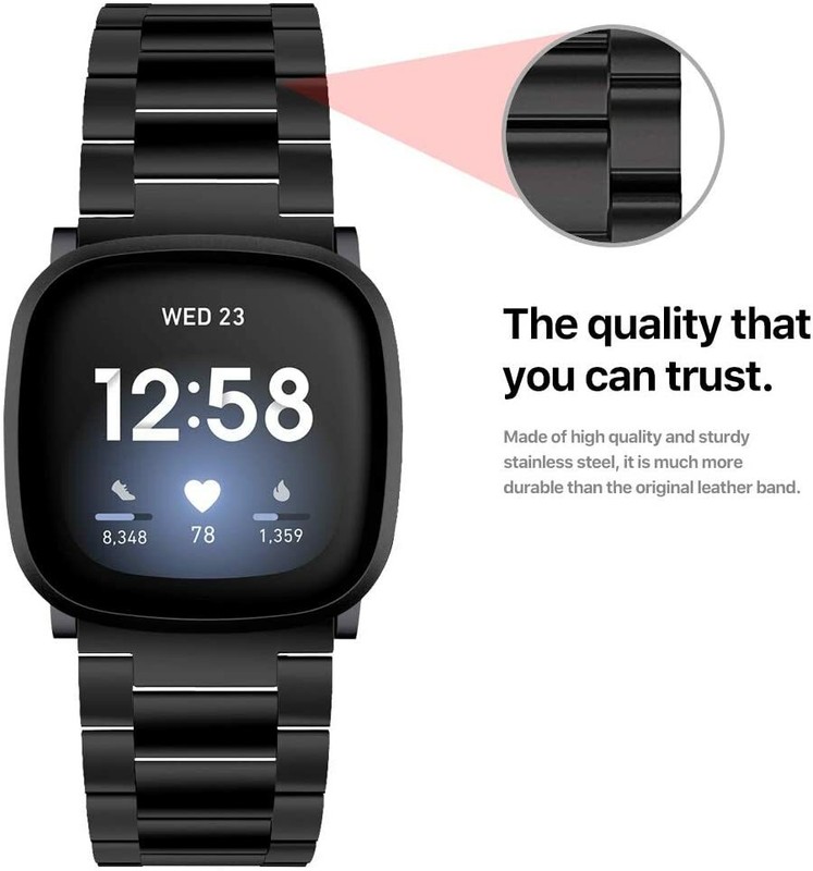 For Fitbit Versa 3 4/Sense Stainless Steel Metal Watch Wris Band Bracelet Strap gallery