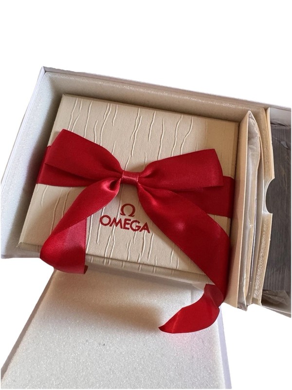 Omega Red Bow Single Watch Replacement Box No Card Manual Only Fast Shipping