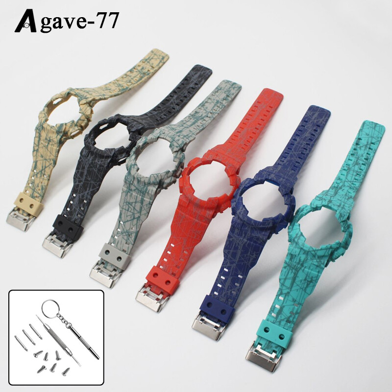 One-Piece Strap Watch Band Replacement For Casio GA100/100 GD-120/100 GLS-100