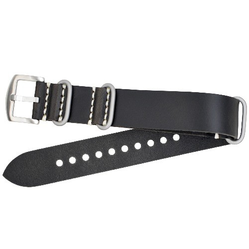 One Piece Cowhide Genuine Leather Strap Mens Single Pass Watch Band20 22 24 26mm