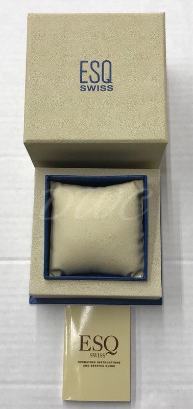 ESQ SWISS Beige WATCH BOX Jewelry Storage Case with booklet