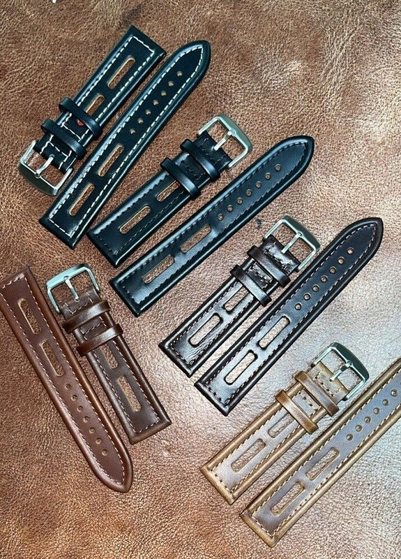 WHOLESALE Lot 50pcs Sport Racing Leather Watch Strap Band Size 22mm (AQ-6)