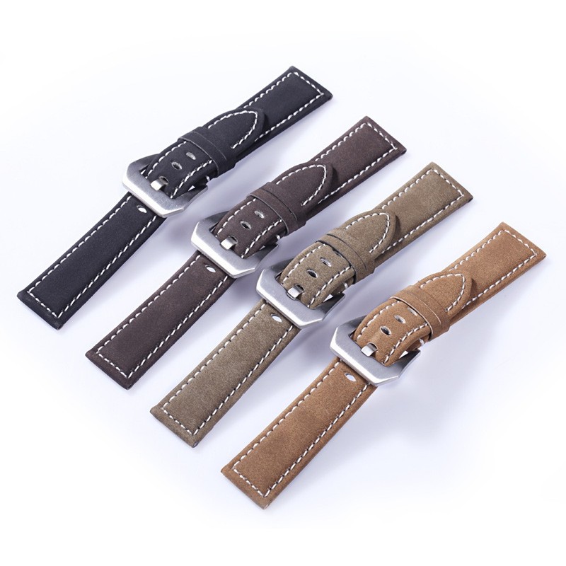 Genuine Leather Suede Nubuck Watch Strap Band Wrist Bracelet 18 20 22 24mm NEW gallery