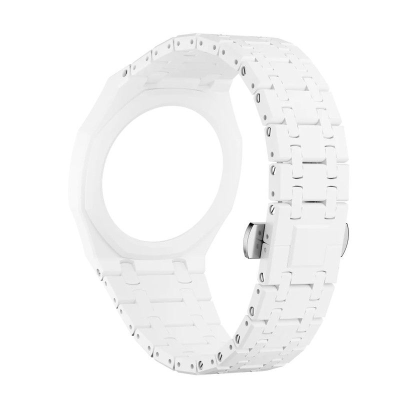 Ceramic Mod Kit for Swatch x AP Royal Pop White Case + Strap Pocket to Wrist