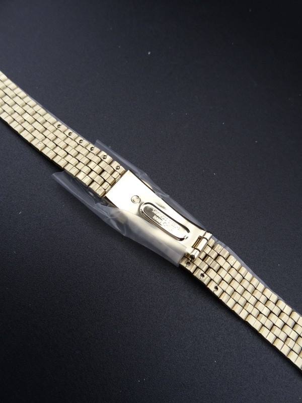 Seiko M0TJ222K9 Stainless Steel Watch Strap 14mm NOS Gold Tone gallery