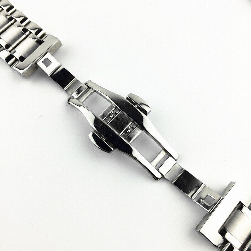 Solid Stainless Steel Watch Strap Quick Release Butterfly Clasp WristBands 12-26 gallery
