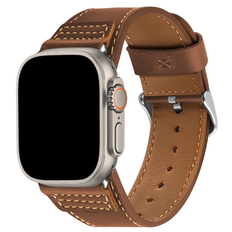 Leather Bands Compatible With Apple Watch Band Ultra 3/2/1, 49mm 46mm 45mm 44…