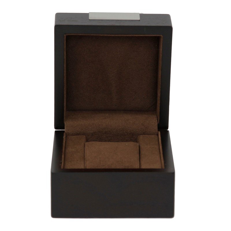 TSBX100BRN Engravable Single Watch Box 1 Extra Large Watch Espresso Brown Wood gallery