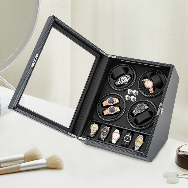 Automatic Rotation Watch Winder Box 10db 8+5 Watches Display Box Storage Case