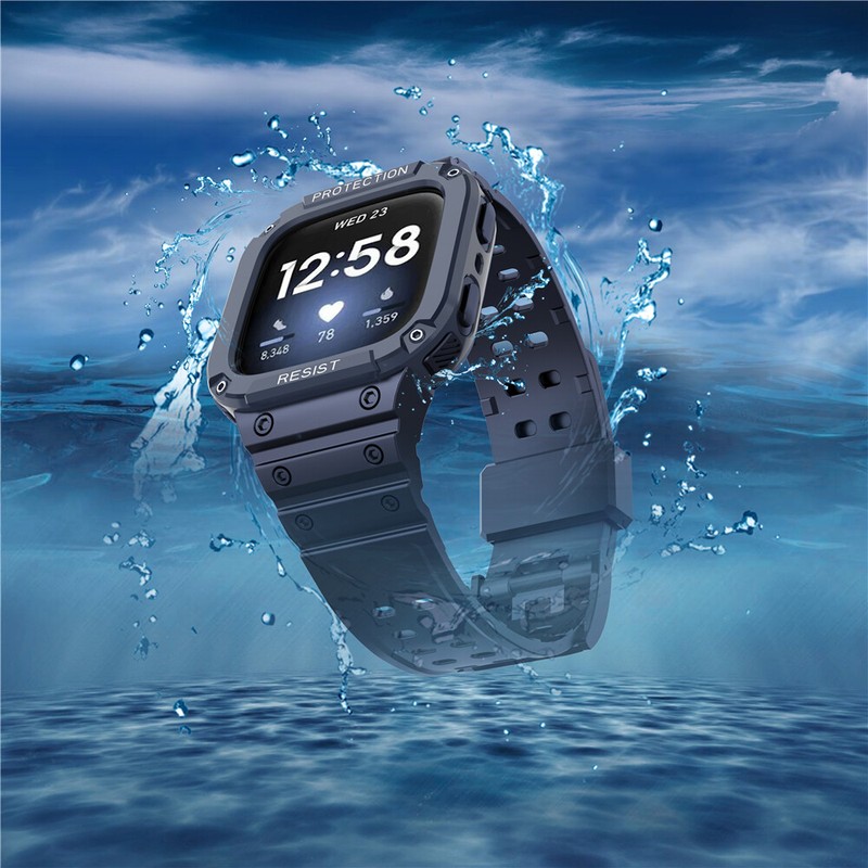 For Fitbit Versa 4/3/2/1 Versa Lite/Sense TPU Sport Band Strap + Rugged PC Case gallery