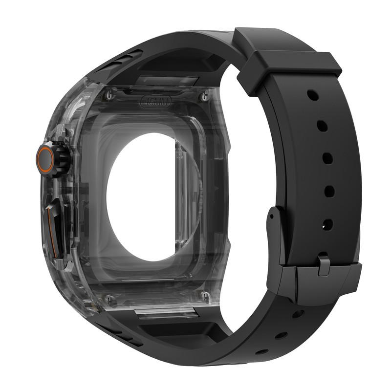 Silicone Band Strap Rugged Bumper Case For Apple Watch Series 10 9 8 7 6 5 3 SE