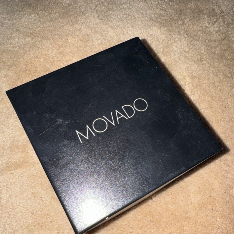 Movado Black Presentation Box for 1 Watch Paper/Cardboard
