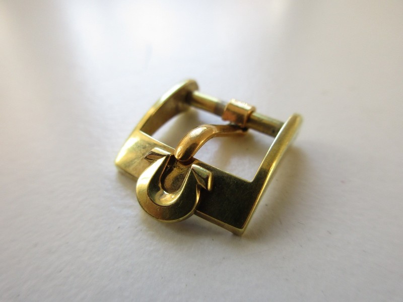 Omega 12 MM “old style” by MG Plaque G gold plated Swiss watch band buckle