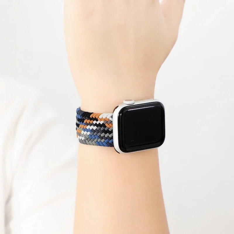 Braided Solo Loop Band Strap for Apple Watch 9 8 7 6 5 4 SE 40 44 41 45mm gallery
