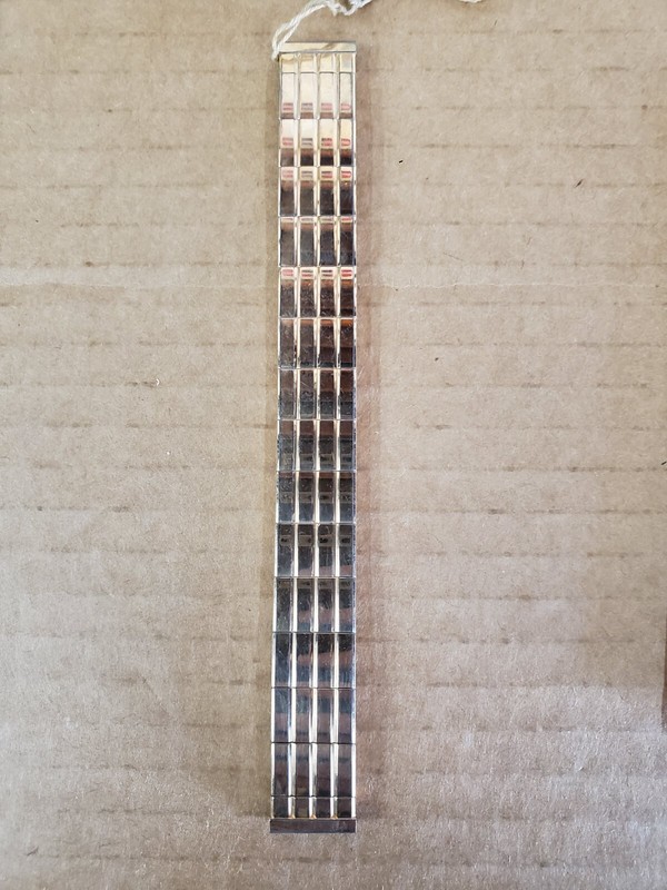 GEMEX Gold Stainless stretch band 1970s Vintage Watch Band Nos W131