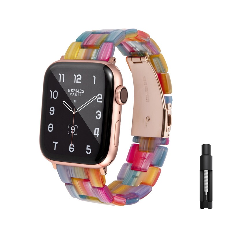 Resin iWatch Band Strap Bracelet For Apple Watch Ultra Series 9 8 7 SE 6 5 4 3 2