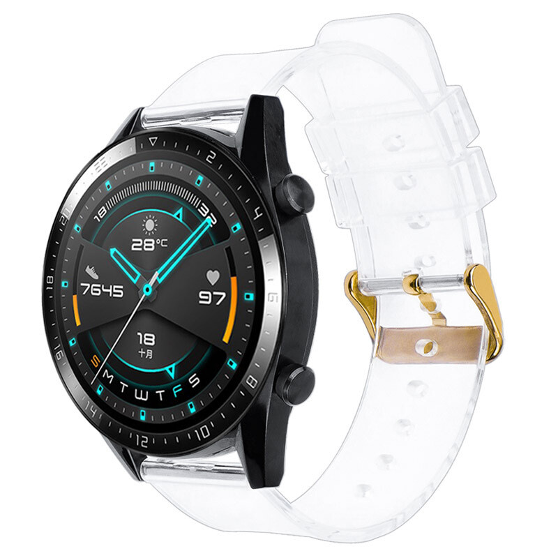 High Quality Transparent Wristband Waterproof Rubber Watch Band Strap 20mm 22mm gallery