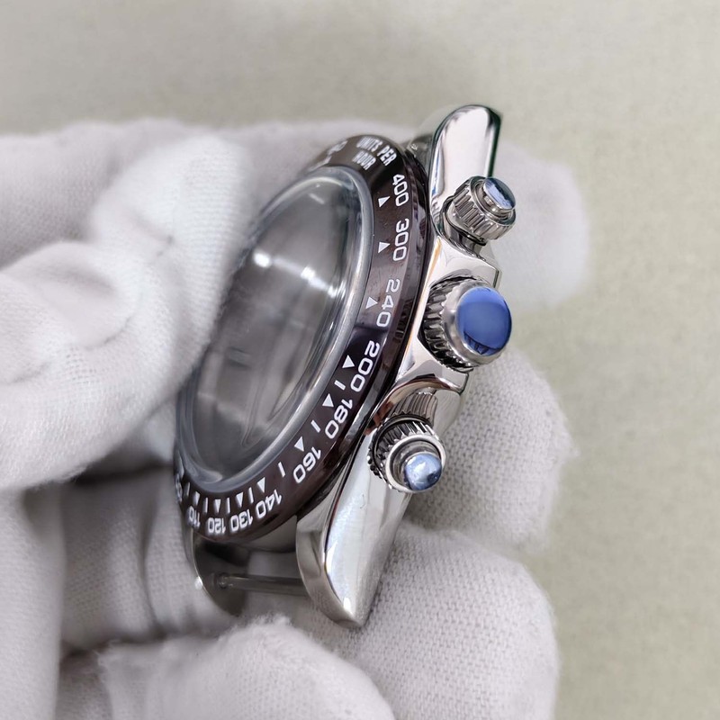 39mm Watch Case for VK63 Quartz Fine Steel Sapphire Glass Ceramic Bezel Cases gallery
