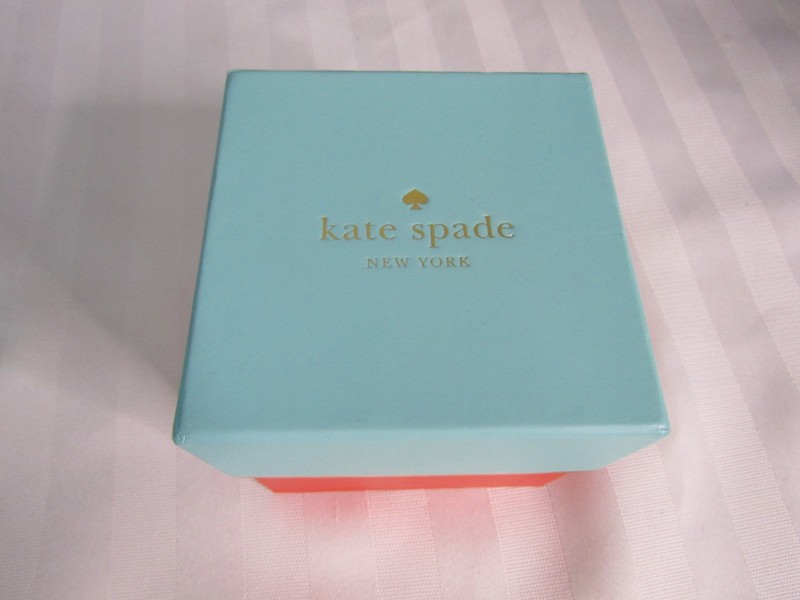 Kate Spade Watch Presentation Blue/ Orange Box w/Pillow & Manual READ NO WATCH