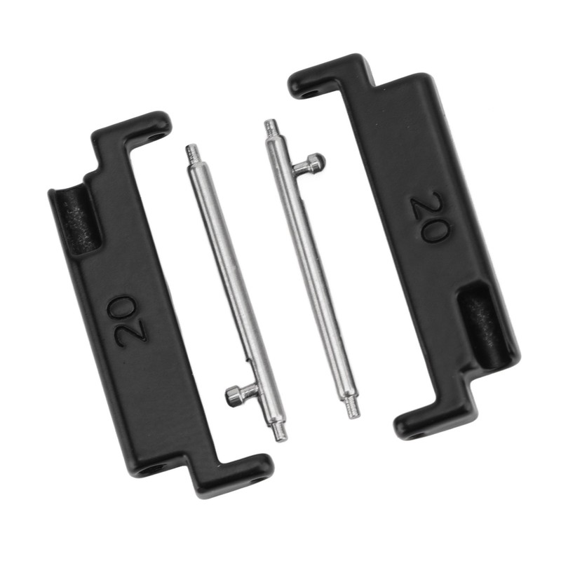Black A Pair 1 Pair Metal Watch Band Adapter 20 To 22mm Watch Strap Connect N