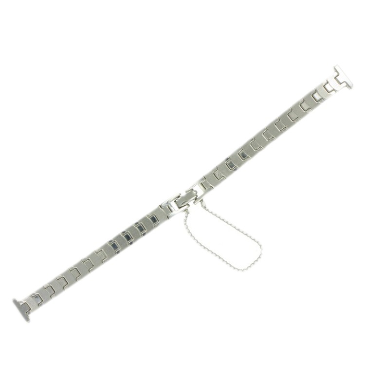 Vintage Snap On 11mm Silver Tone Link Watch Band 5 1/2″