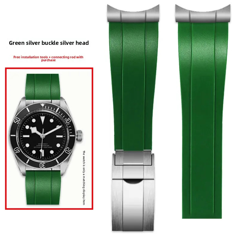 20mm-22mm Watchband Curved End For Tudor Biwan Black Bay M79230R M79363N Series