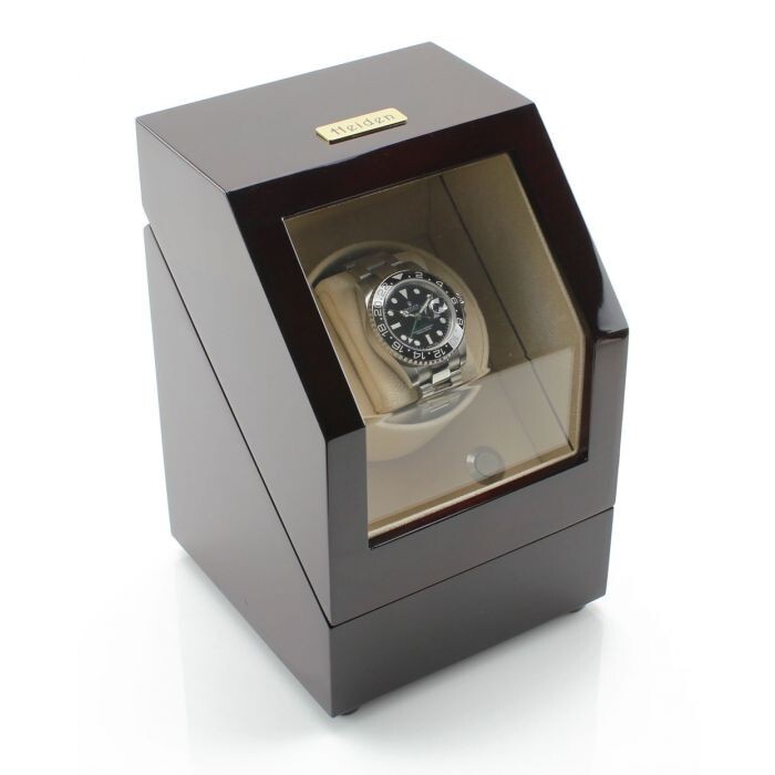 Heiden Battery Powered Single Power Automatic Watch Winder Wood Cherry AC/DC