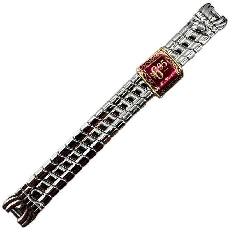 Vintage Foster Men’s Wristwatch Band 10k White GF & Steel Stretch USA