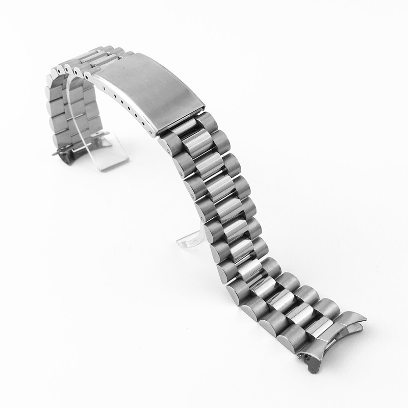 High Quality Solid Stainless Steel Watch Strap Band Arc 18mm 19mm 20mm 21mm 22mm