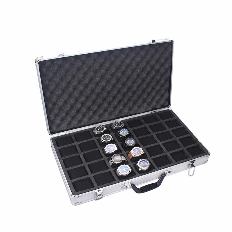 35 Slots High Quality Watch Storage Box Aluminum Suitcase Case Jewelry... gallery