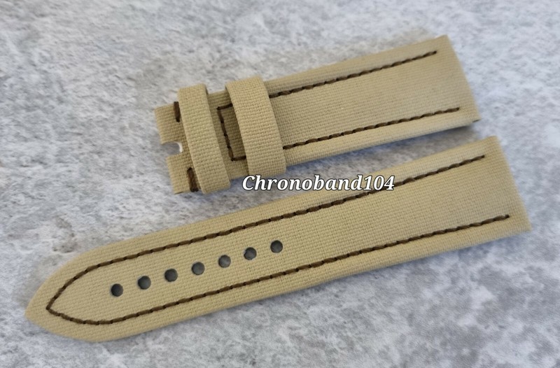 Genuine OEM Blancpain Fifty Fathoms 23/20mm Desert Beige Sailcloth Watch Strap