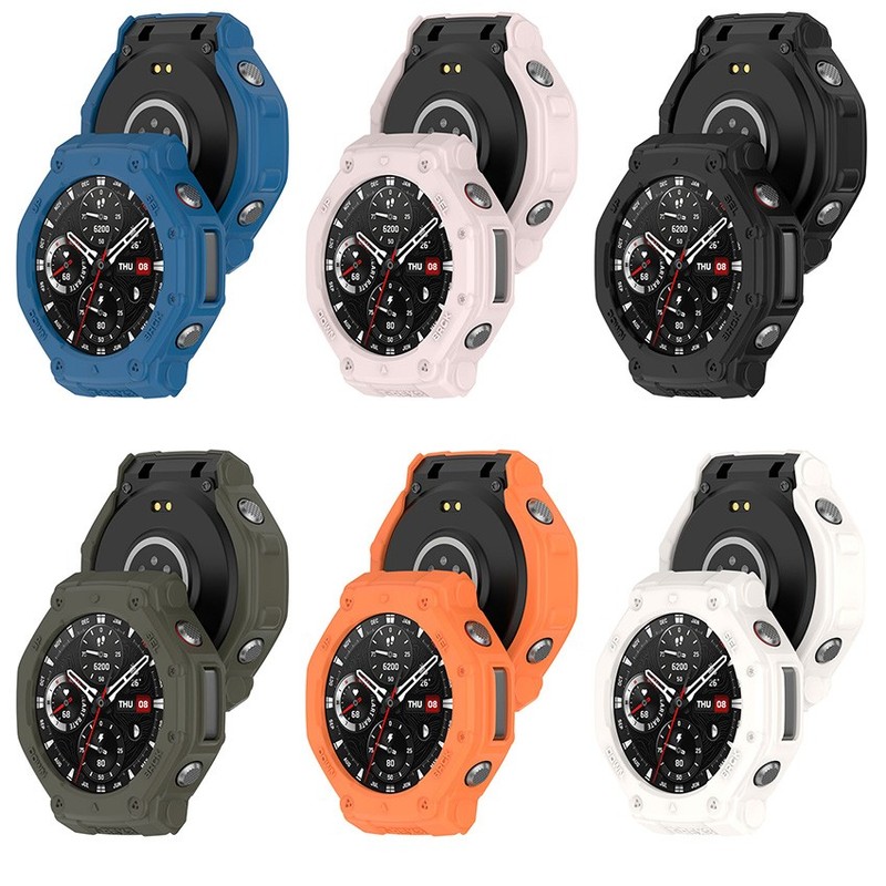 TPU Watch Case Armour Skeleton Case Watch Shell Accessories for Amazfit T-Rex3 gallery
