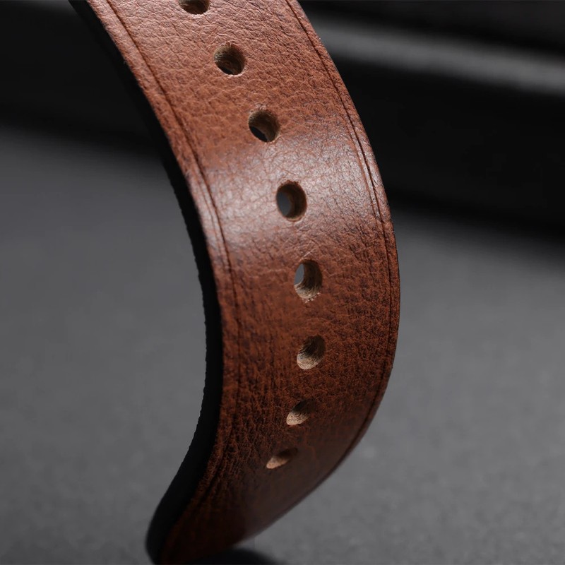 Vintage Brown Red Bracelet 18mm 20mm 22mm Cowhide Leather Watch Strap Wrist Band gallery