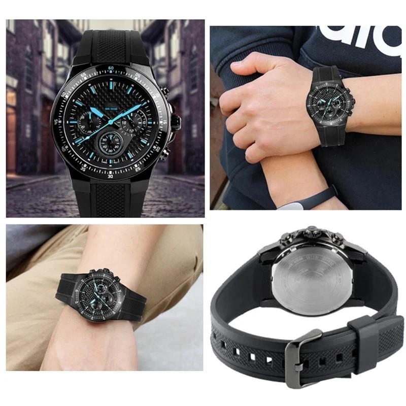 Men's Silicone Watch Strap Fit For Casio Edifice EF552 EF-552D-1A Sports Series gallery