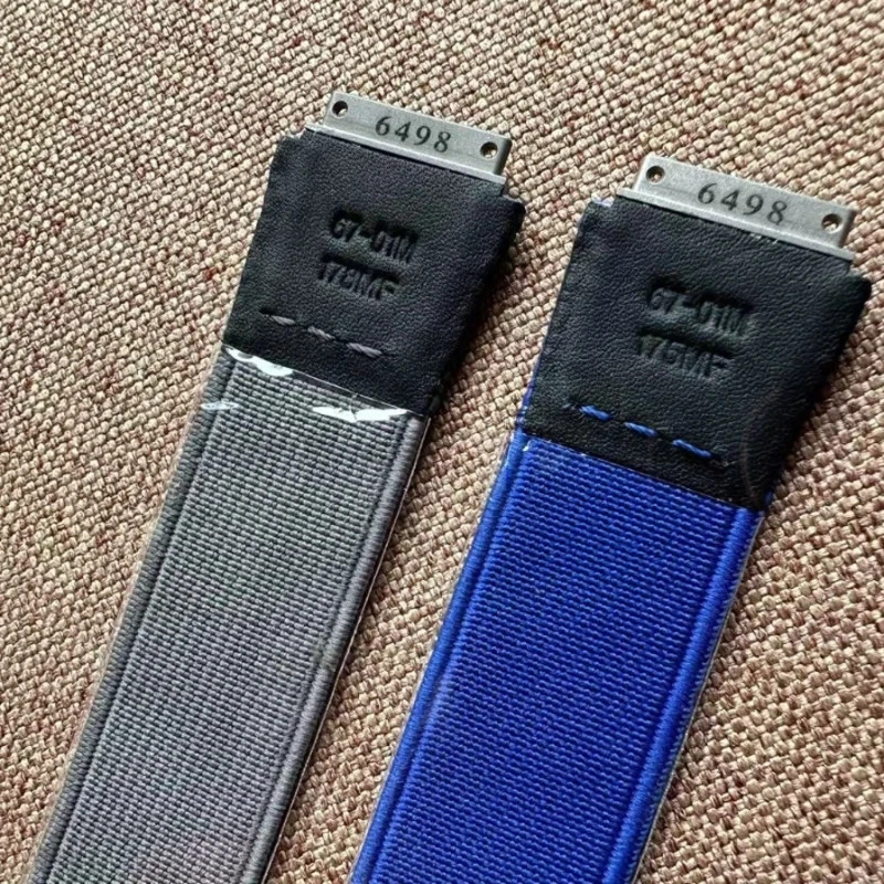 Blue Gray Medium Elastic Watch Strap Fits Richard Mille RM67 01 02 Size S M gallery